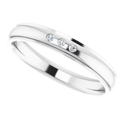 .06 CTW Natural Diamond Band, 4 mm
