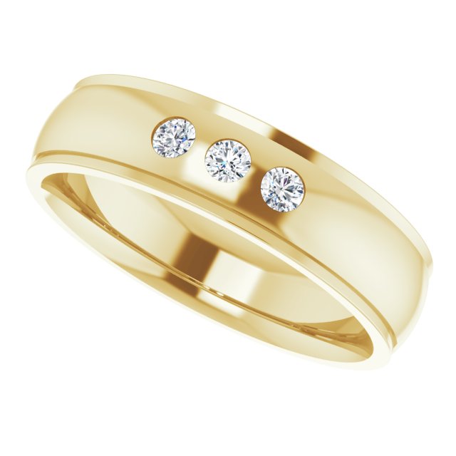 1/5 CTW Natural Diamond Band, 6 mm, Style 3
