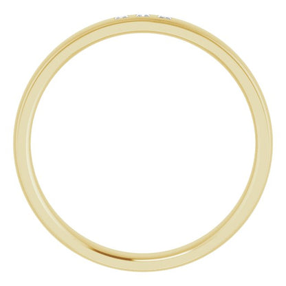 .06 CTW Natural Diamond Band, 4 mm, Accented Stepped-Edge Comfort-Fit