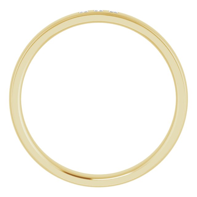 .06 CTW Lab-Grown Diamond Band, 4 mm, Accented Stepped-Edge Comfort-Fit