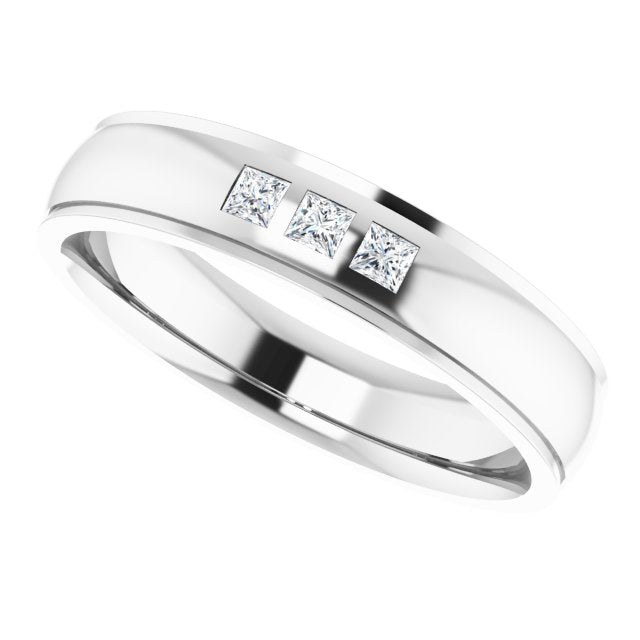 1/4 CTW Natural Diamond Band, 6 mm, Style 2