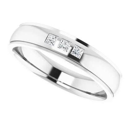 1/4 CTW Natural Diamond Band, 6 mm, Style 2