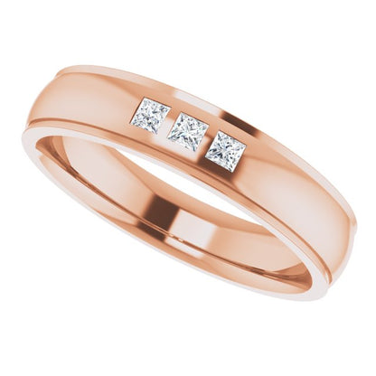 1/4 CTW Natural Diamond Band, 6 mm, Style 2