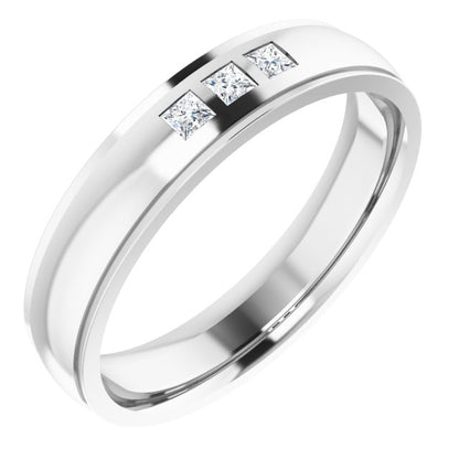 1/4 CTW Natural Diamond Band, 6 mm, Style 2