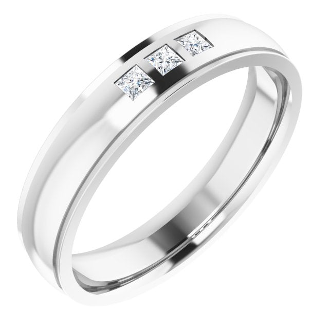 1/4 CTW Lab-Grown Diamond Band, 6 mm, Style 2