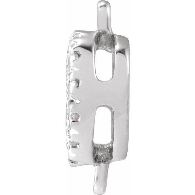 14K White Gold .04 CTW Natural Diamond Link