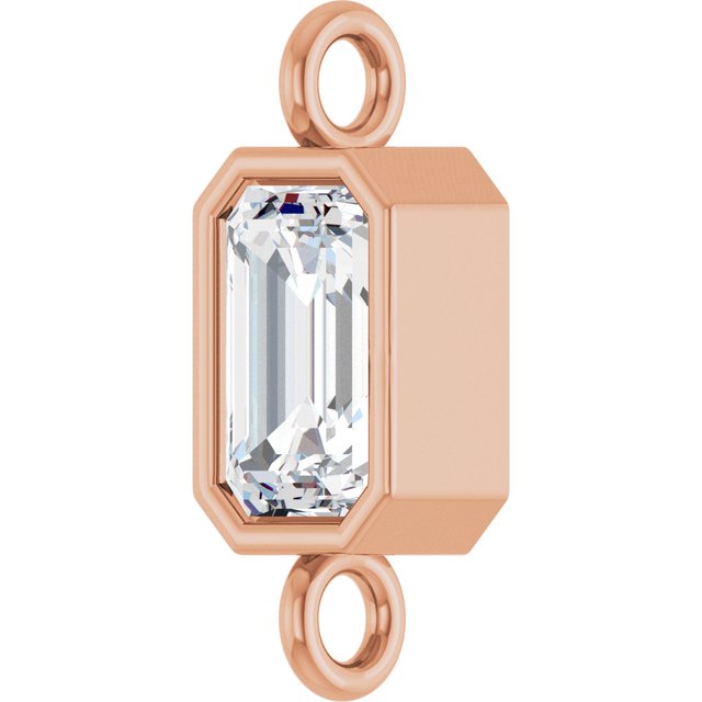 1/3 CT Lab-Grown Diamond Bezel-Set Link, 4.2 mm x 10.6 mm