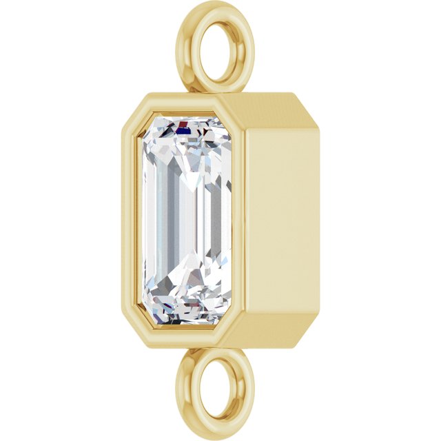 1/3 CT Lab-Grown Diamond Bezel-Set Link, 4.2 mm x 10.6 mm