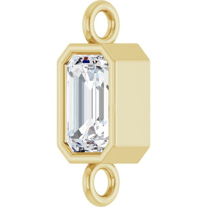 1/3 CT Lab-Grown Diamond Bezel-Set Link, 4.2 mm x 10.6 mm