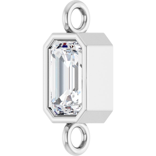 1/3 CT Lab-Grown Diamond Bezel-Set Link, 4.2 mm x 10.6 mm
