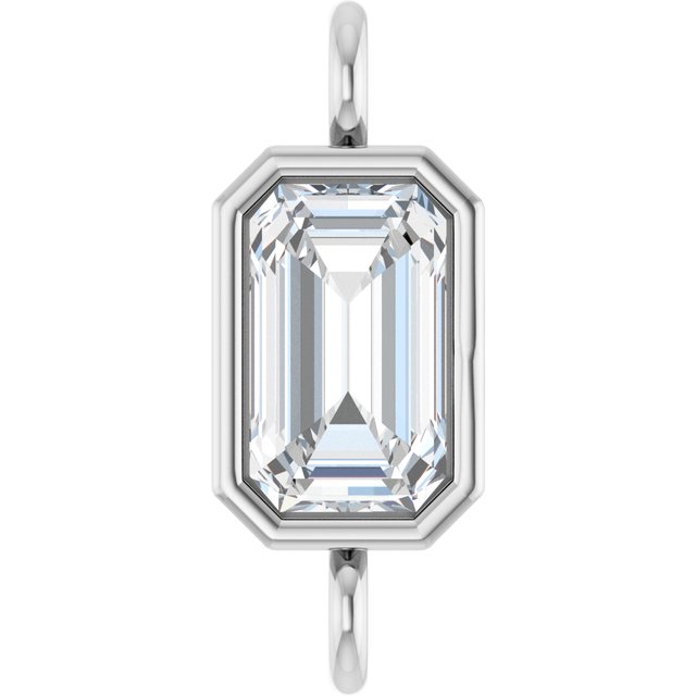 1/3 CT Lab-Grown Diamond Bezel-Set Link, 4.2 mm x 10.6 mm