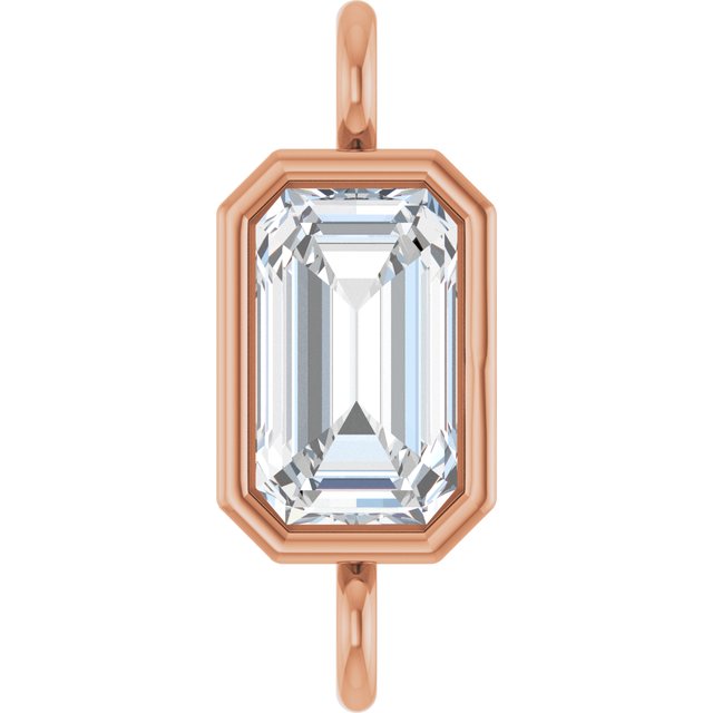 1/3 CT Lab-Grown Diamond Bezel-Set Link, 4.2 mm x 10.6 mm