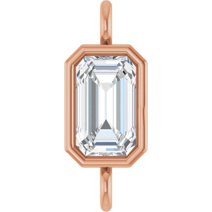 1/3 CT Lab-Grown Diamond Bezel-Set Link, 4.2 mm x 10.6 mm