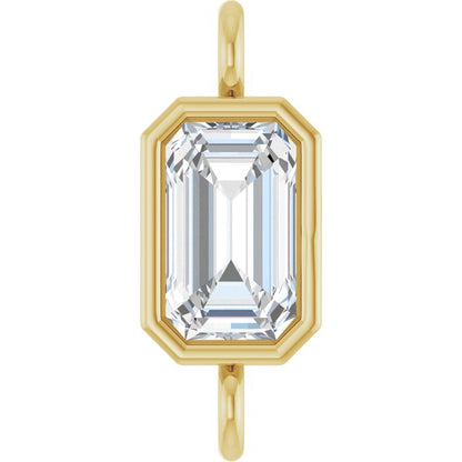 1/3 CT Lab-Grown Diamond Bezel-Set Link, 4.2 mm x 10.6 mm