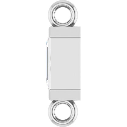 3/8 CT Natural Diamond Bezel-Set Link, 4.2 mm x 10.6 mm
