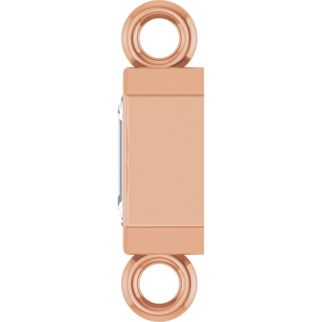 1/3 CT Lab-Grown Diamond Bezel-Set Link, 4.2 mm x 10.6 mm