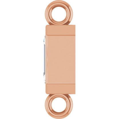 1/3 CT Lab-Grown Diamond Bezel-Set Link, 4.2 mm x 10.6 mm
