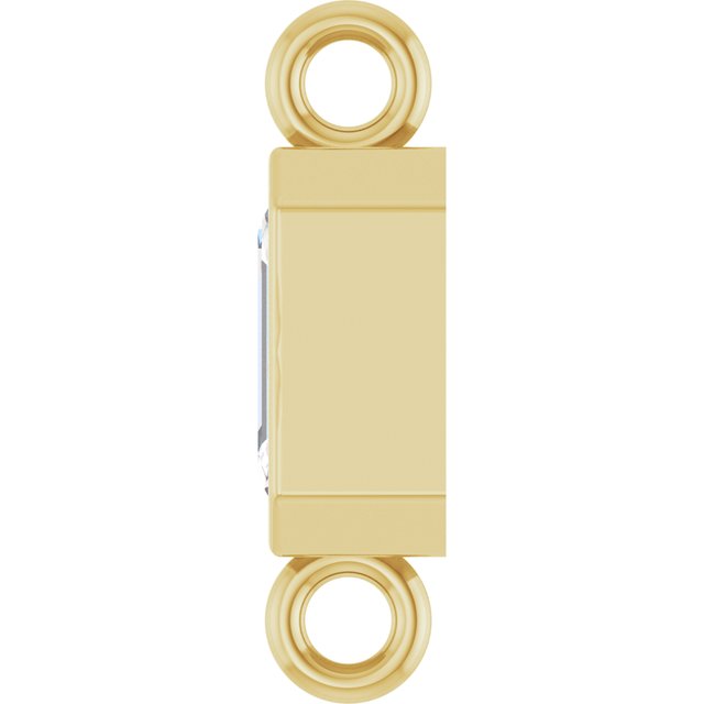 3/8 CT Natural Diamond Bezel-Set Link, 4.2 mm x 10.6 mm