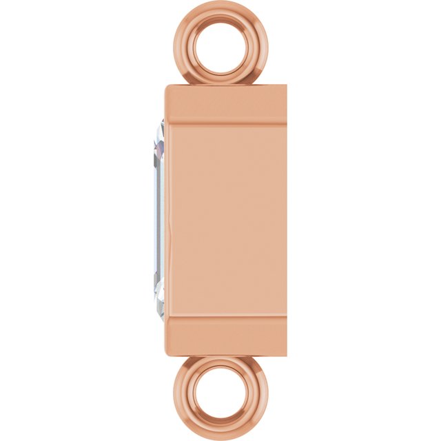 3/4 CT Lab-Grown Diamond Bezel-Set Link, 5.2 mm x 11.6 mm