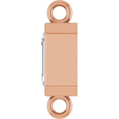 3/4 CT Lab-Grown Diamond Bezel-Set Link, 5.2 mm x 11.6 mm