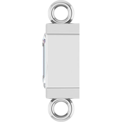 3/4 CT Lab-Grown Diamond Bezel-Set Link, 5.2 mm x 11.6 mm