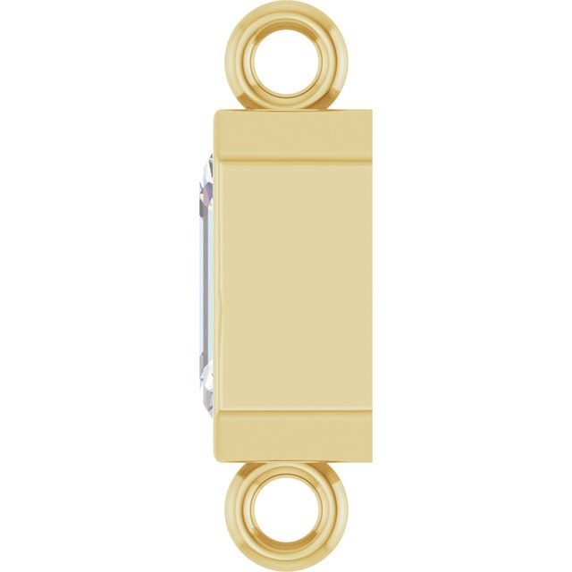 3/4 CT Lab-Grown Diamond Bezel-Set Link, 5.2 mm x 11.6 mm