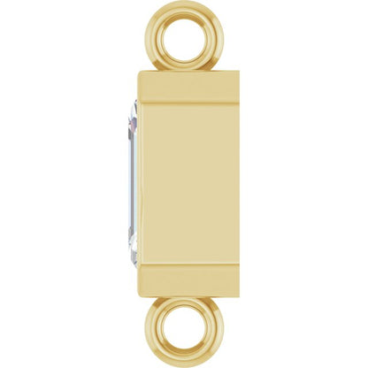 3/4 CT Lab-Grown Diamond Bezel-Set Link, 5.2 mm x 11.6 mm