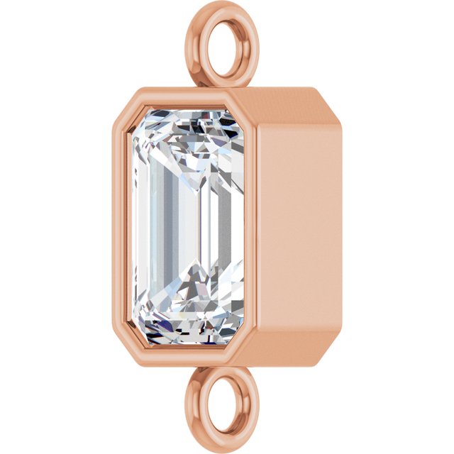 3/4 CT Lab-Grown Diamond Bezel-Set Link, 5.2 mm x 11.6 mm