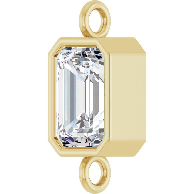 3/4 CT Lab-Grown Diamond Bezel-Set Link, 5.2 mm x 11.6 mm