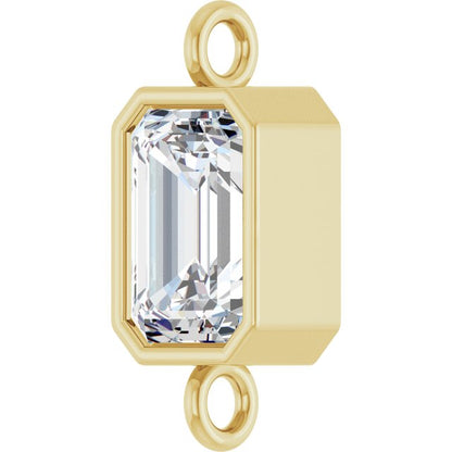 3/4 CT Lab-Grown Diamond Bezel-Set Link, 5.2 mm x 11.6 mm