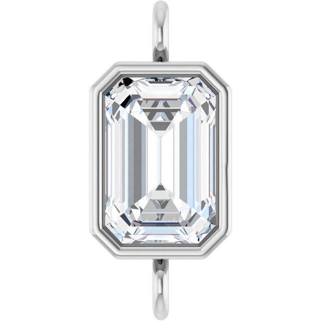 3/4 CT Lab-Grown Diamond Bezel-Set Link, 5.2 mm x 11.6 mm