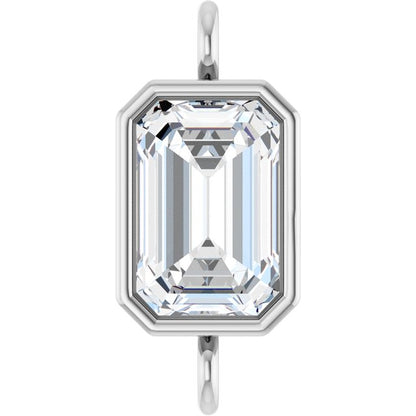 3/4 CT Lab-Grown Diamond Bezel-Set Link, 5.2 mm x 11.6 mm