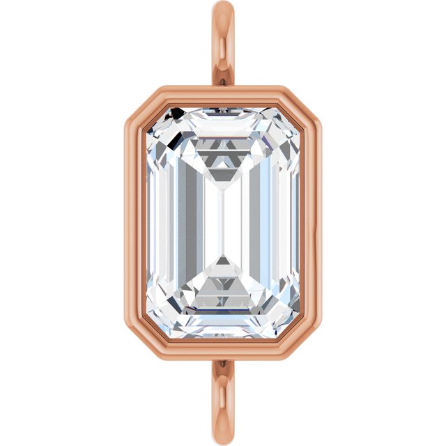 3/4 CT Lab-Grown Diamond Bezel-Set Link, 5.2 mm x 11.6 mm
