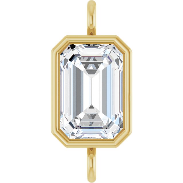 3/4 CT Lab-Grown Diamond Bezel-Set Link, 5.2 mm x 11.6 mm