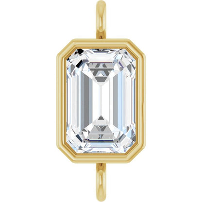 3/4 CT Lab-Grown Diamond Bezel-Set Link, 5.2 mm x 11.6 mm