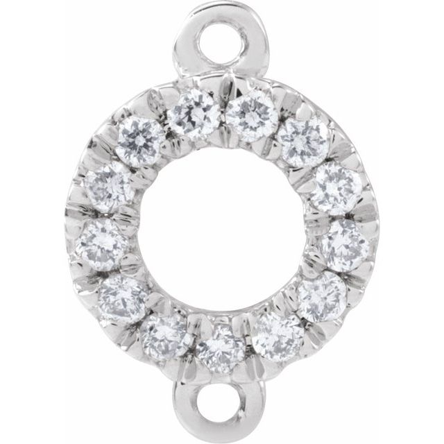 .06 CTW Natural Diamond Link, 7 x 7 mm