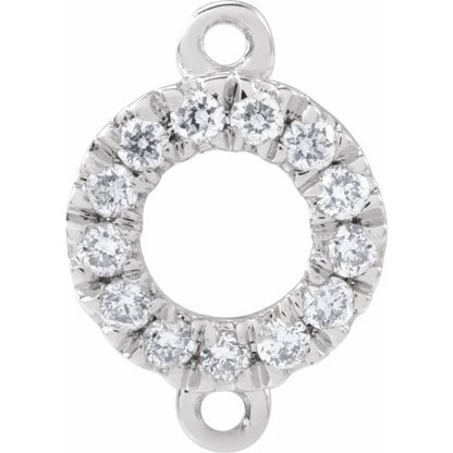 .06 CTW Natural Diamond Link, 7 x 7 mm