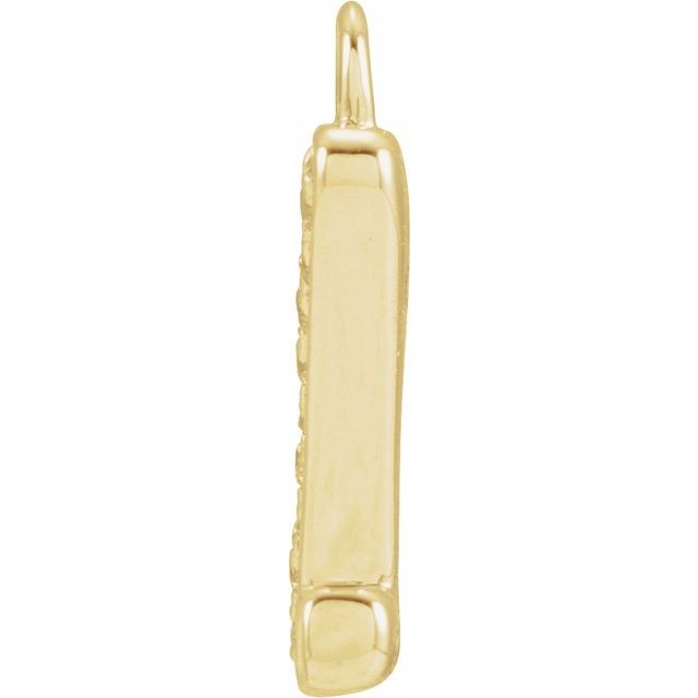 Petite Pavé® .03 CTW Natural Diamond Blush Enamel Initial Dangle