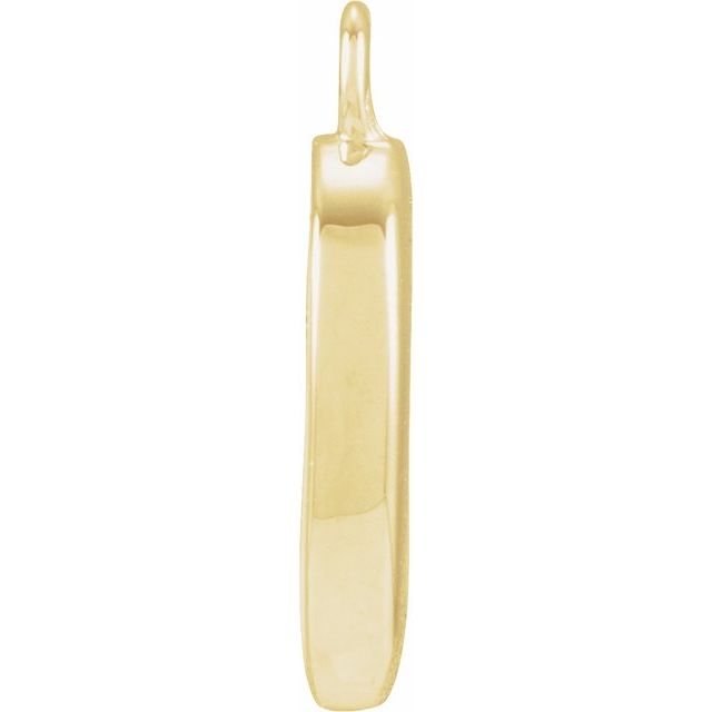 Petite Pavé® .025 CTW Natural Diamond Blush Enamel Initial Dangle