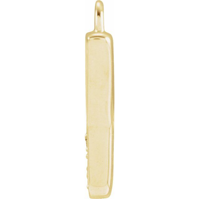Petite Pavé® .01 CTW Natural Diamond Blush Enamel Initial Dangle