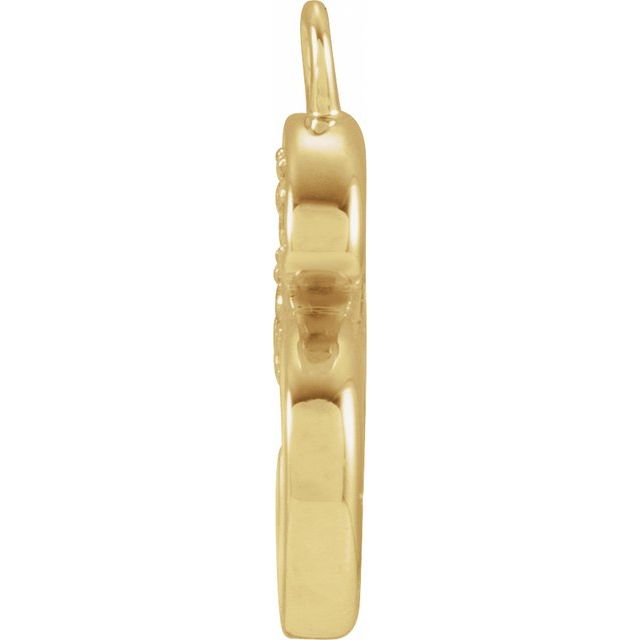 Petite Pavé® .03 CTW Natural Diamond Blush Enamel Initial Dangle