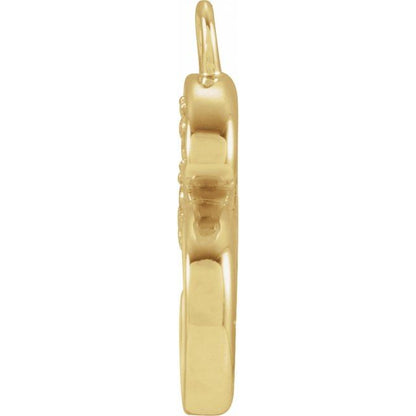 Petite Pavé® .03 CTW Natural Diamond Blush Enamel Initial Dangle