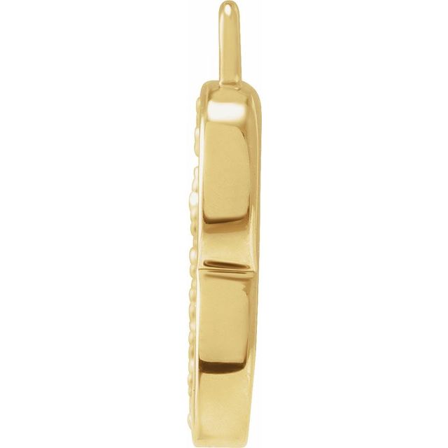 Petite Pavé® .025 CTW Natural Diamond Blush Enamel Initial Dangle