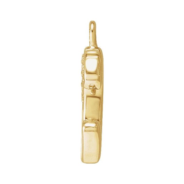 Petite Pavé® .025 CTW Natural Diamond Blush Enamel Initial Dangle