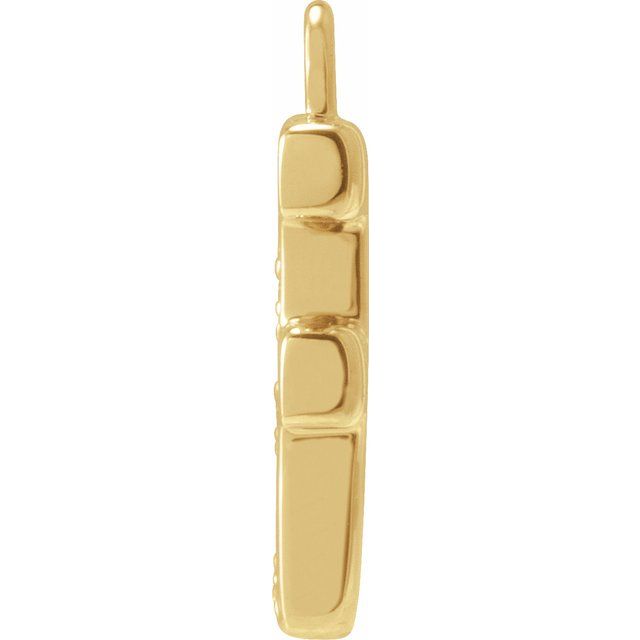 Petite Pavé® .025 CTW Natural Diamond Blush Enamel Initial Dangle
