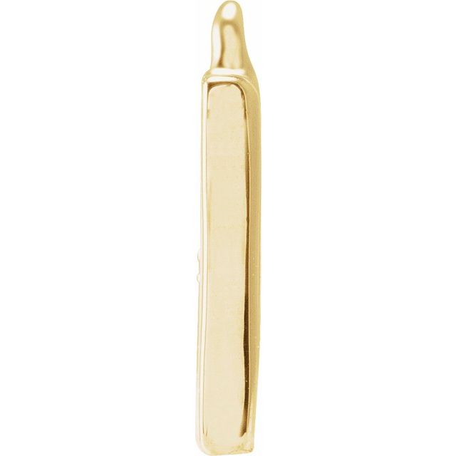 Petite Pavé® .01 CTW Natural Diamond Blush Enamel Initial Dangle
