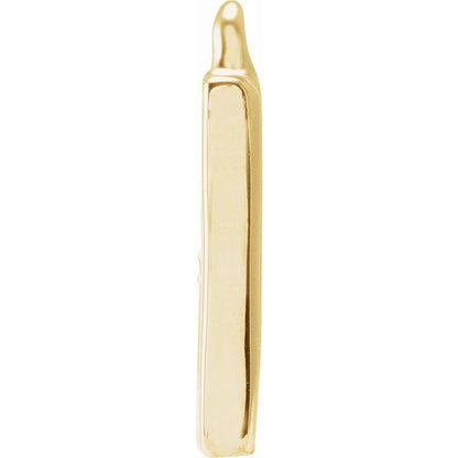 Petite Pavé® .01 CTW Natural Diamond Blush Enamel Initial Dangle