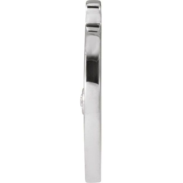 .015 CT Natural Diamond Compass Dangle