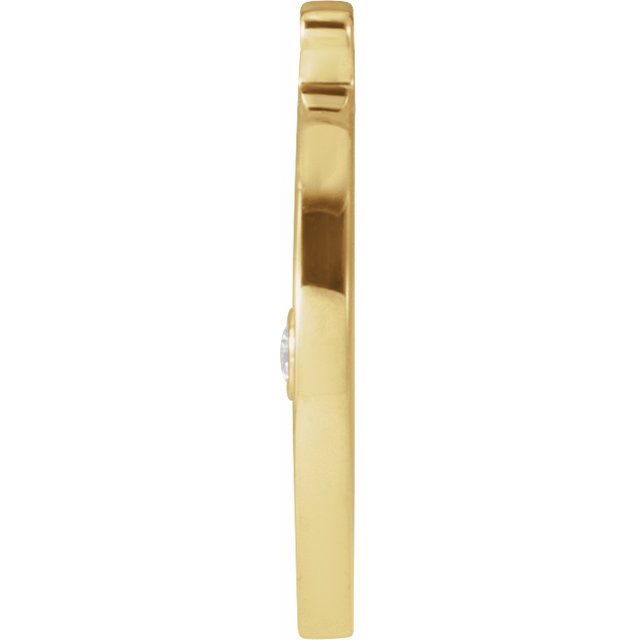 .015 CT Natural Diamond Compass Dangle
