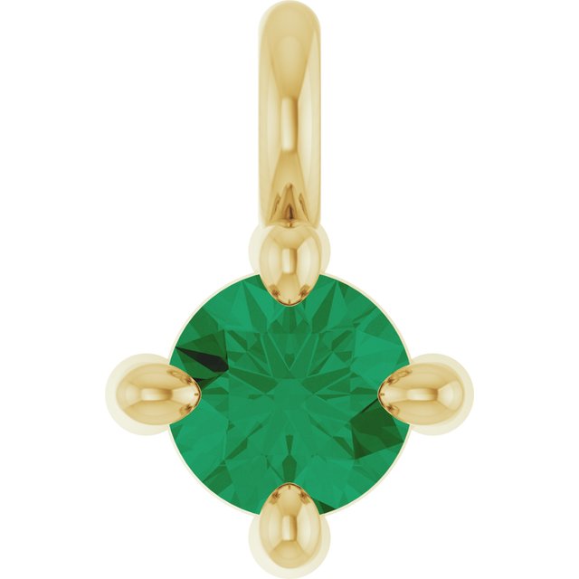 Natural Emerald Dangle, 2.95 mm x 4.5 mm